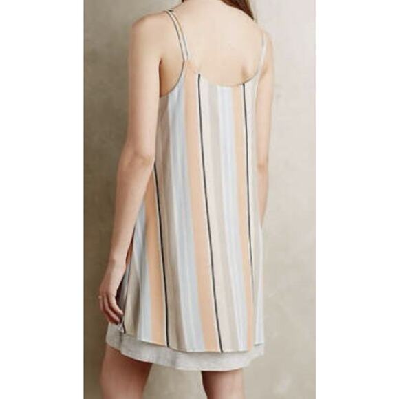 Striped Sleeveless Mini Dress Casual Summer Spaghetti Strap - Picture 2 of 8